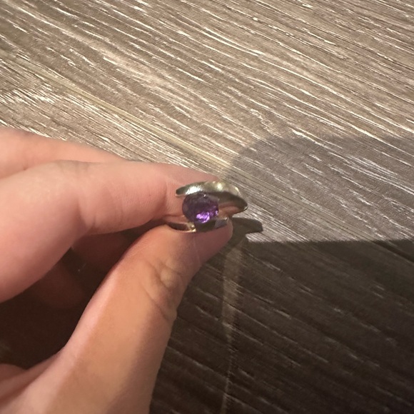 Jewelry - 🚫🚫🚫SOLD Heavy synthetic alexandrite 14k white gold ring-6.8 grams, size 6.5